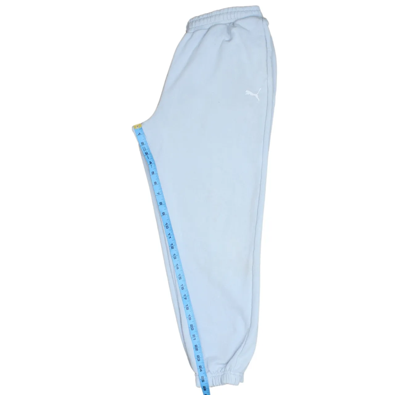Vintage 90s Puma Men’s Medium Blue Cotton Joggers Retro Sweatpants sold by Vintage Club product image thumbnail 5