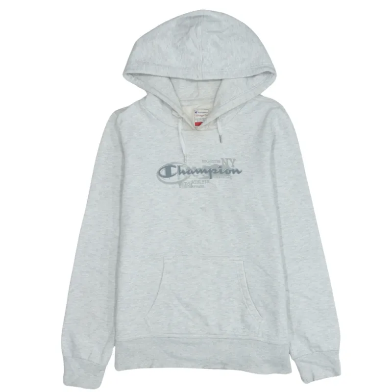 Champion 90s Retro Grey Spellout Hoodie, Vintage Medium Streetwear sold by Vintage Club