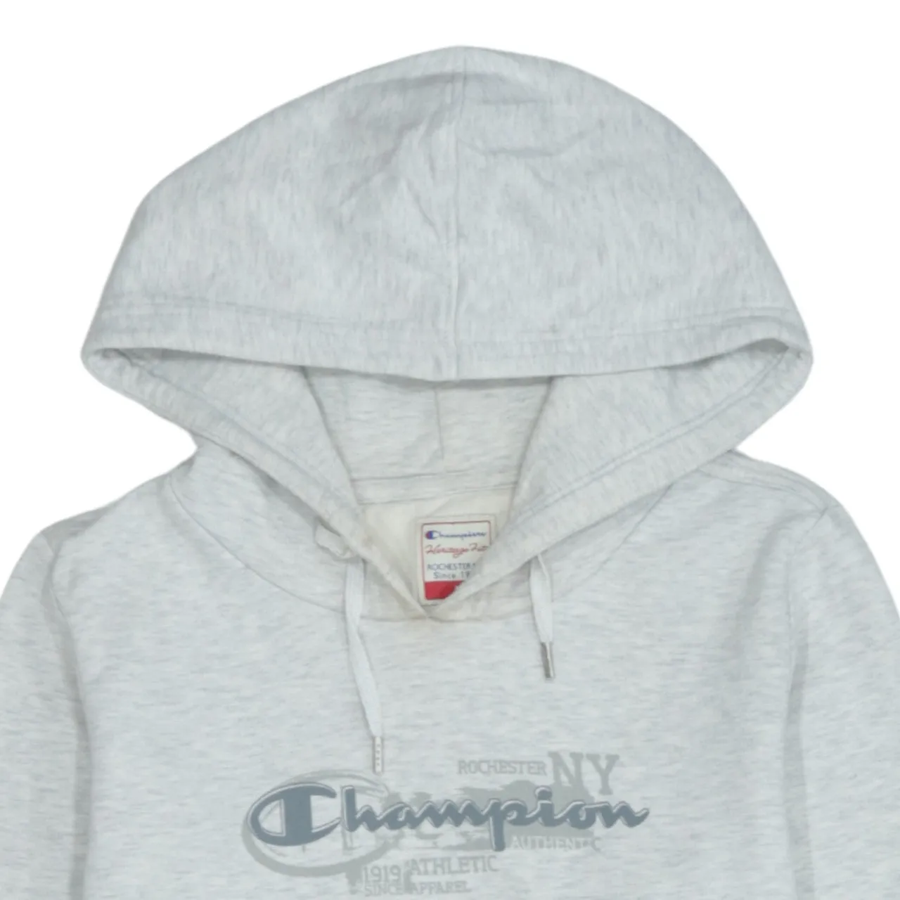 Champion 90's Vintage Spellout Grey Hoodie Medium Retro Streetwear sold by Vintage Club product image thumbnail 3