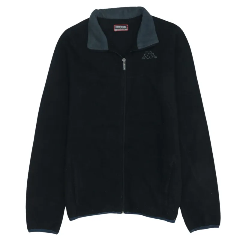 Vintage Kappa 90's Black Hiking Fleece Jumper Medium Warm Zip-Up Jacket sold by Vintage Club