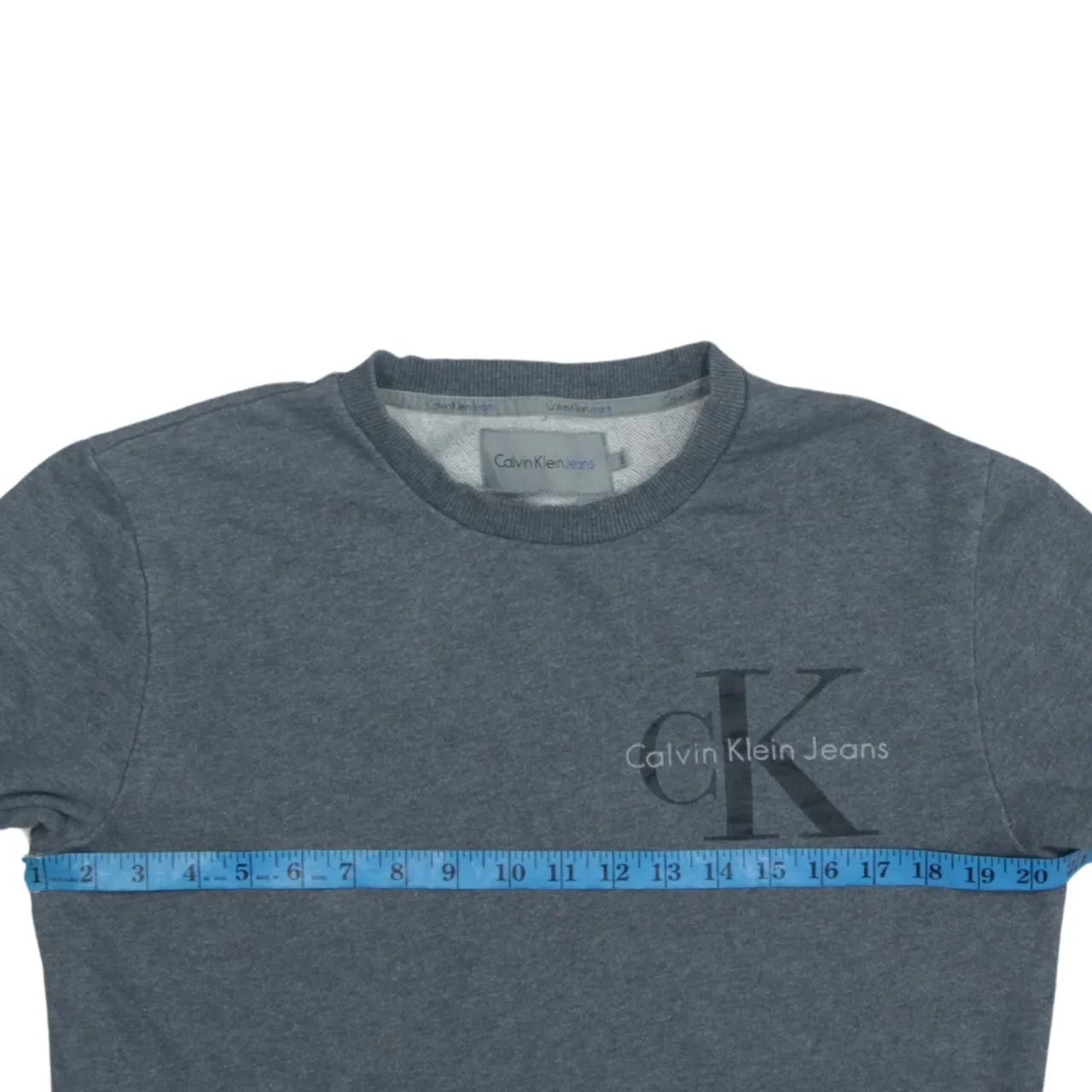 Calvin Klein 90's Vintage Men's Grey Sweatshirt S Crew Neck Retro sold by Vintage Club product image thumbnail 5