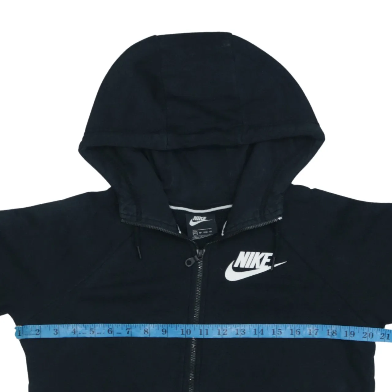 Nike 90s Vintage Black Swoosh Full Zip Hoodie Men's XSmall sold by Vintage Club product image thumbnail 5