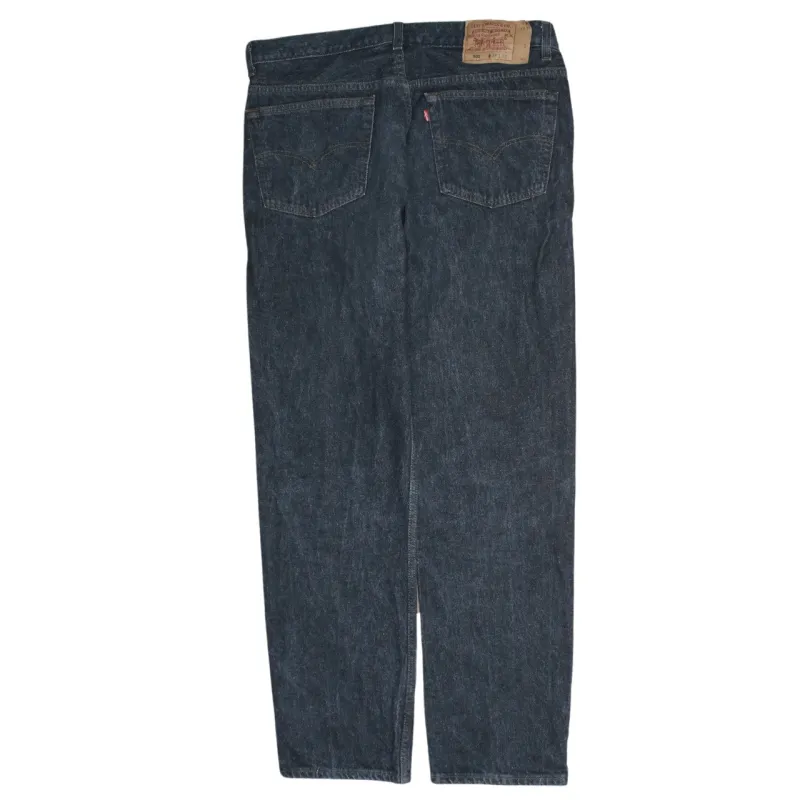 Levi's 90s 501 Men's Vintage Baggy Black Cotton Straight Trousers made by Levi's