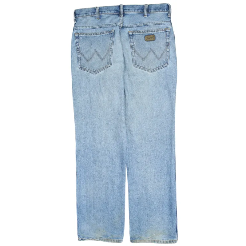Wrangler 90s Blue Lightwash Baggy Straight Leg Pants Men's 34 made by Wrangler