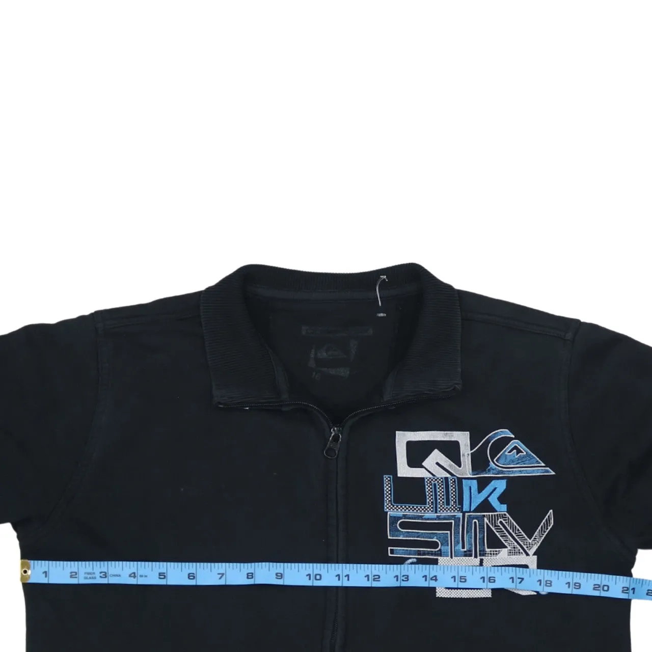 Quiksilver Men's Small Black Full Zip Sweatshirt Casual Jacket Logo sold by Vintage Club product image thumbnail 5