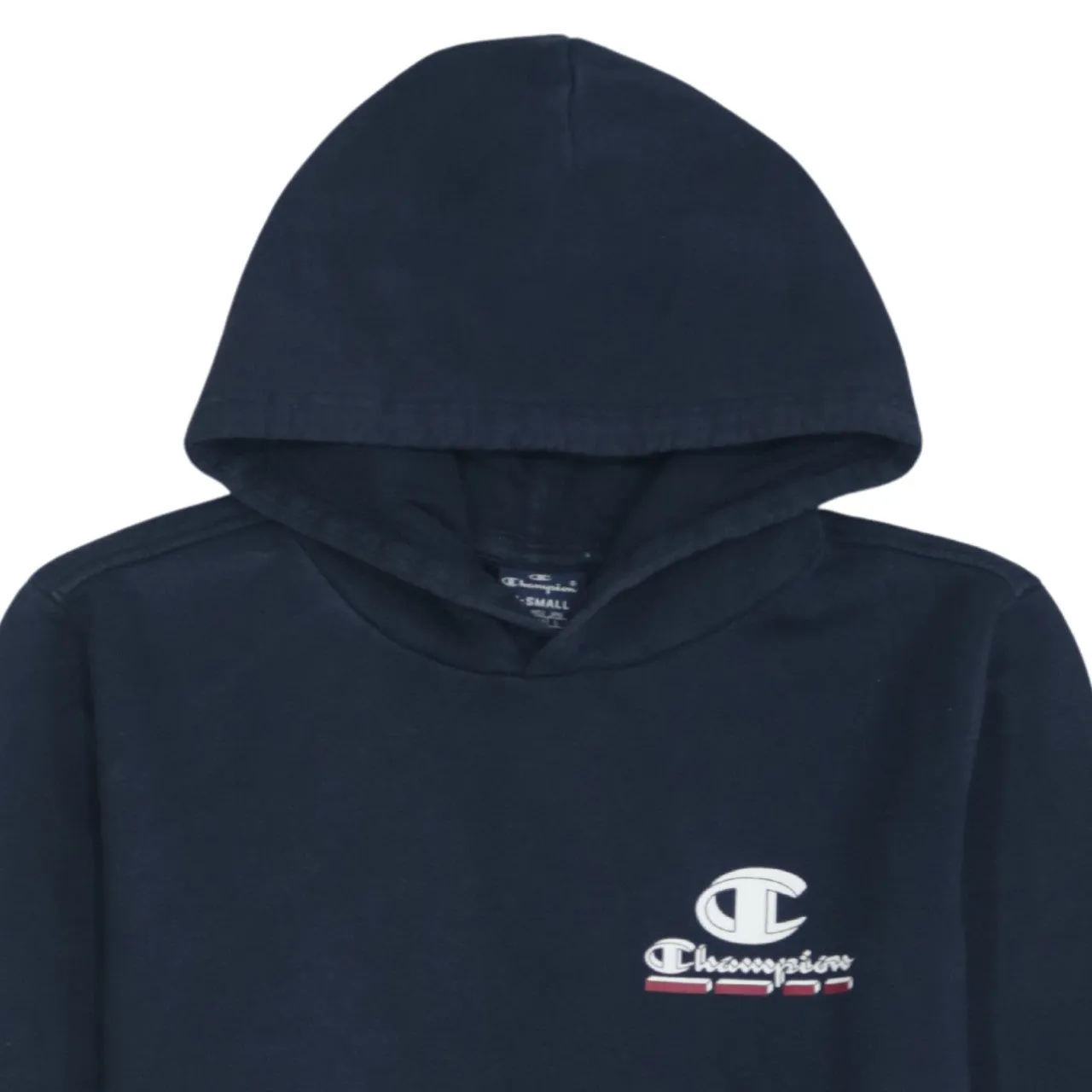 Vintage Champion 90's Navy Blue Cotton Hoodie XSmall Retro Pullover sold by Vintage Club product image thumbnail 3