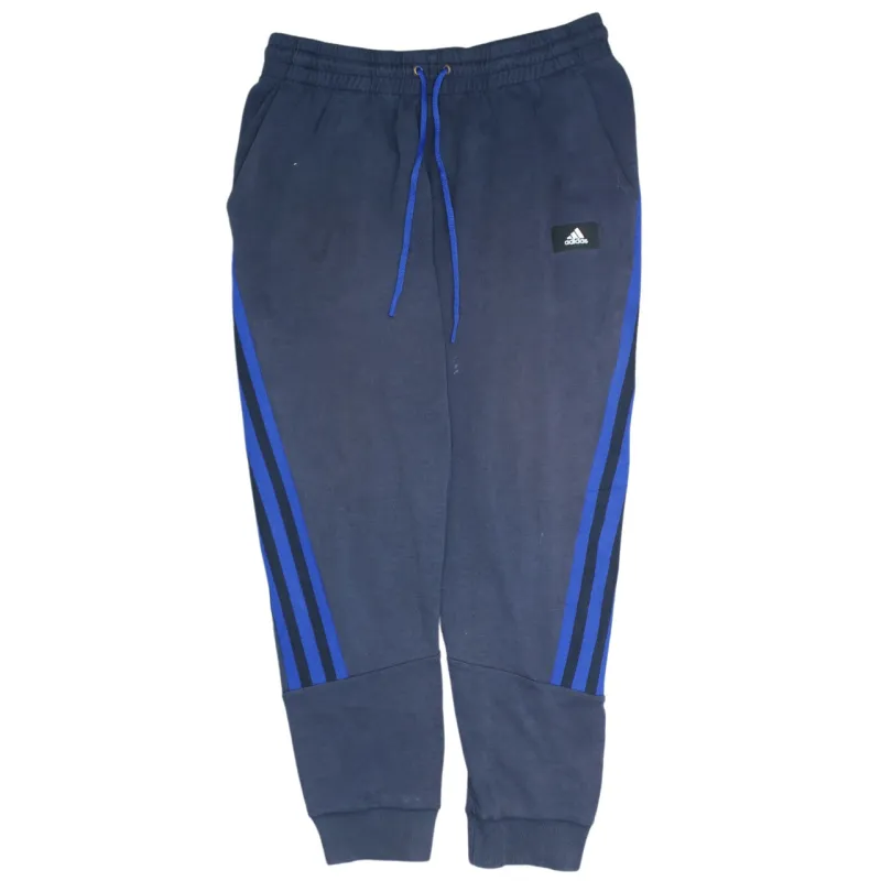 Adidas Men's Vintage 90's Navy Blue Elastic Waist Joggers Large made by Adidas