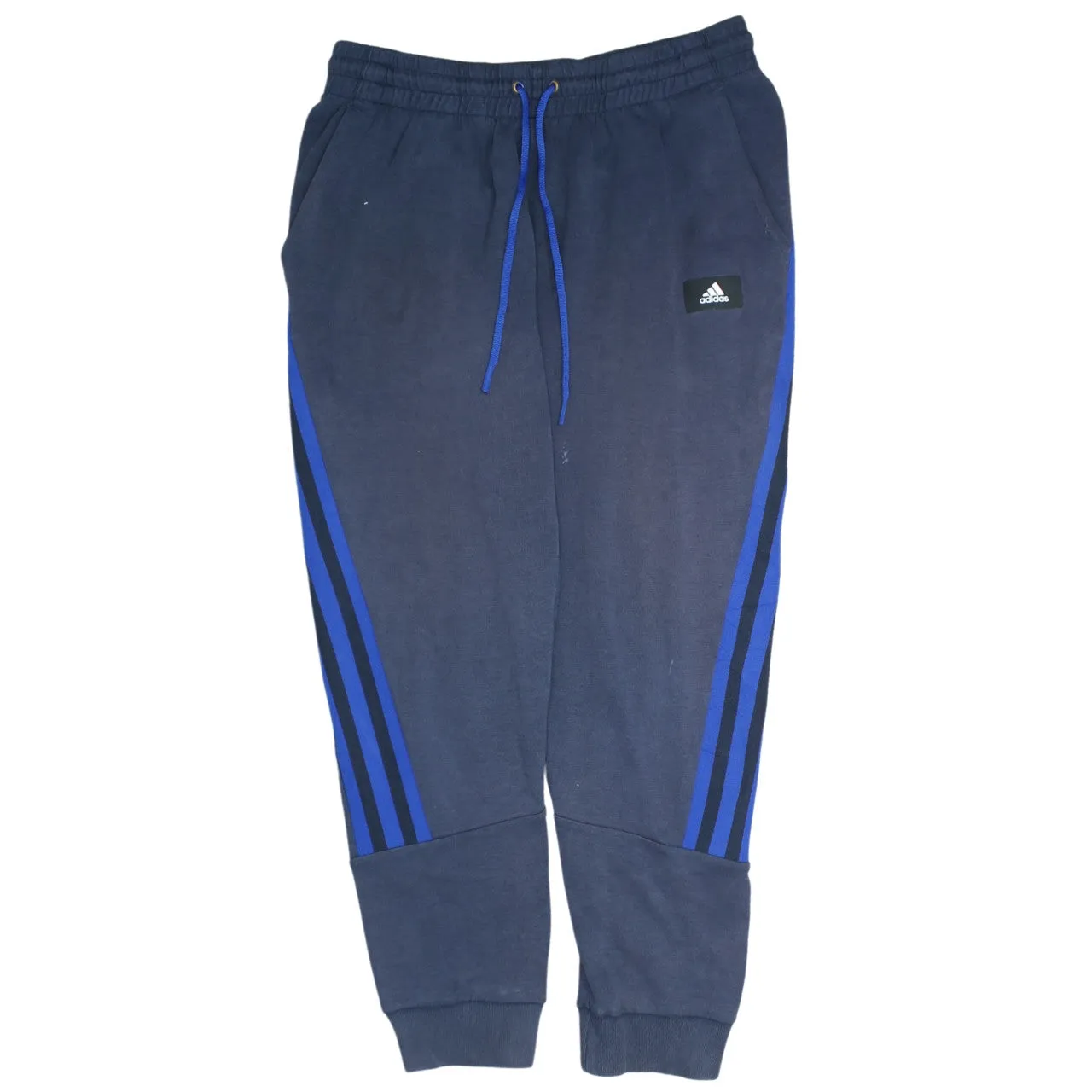 Adidas Men's Vintage 90's Navy Blue Elastic Waist Joggers Large sold by Vintage Club