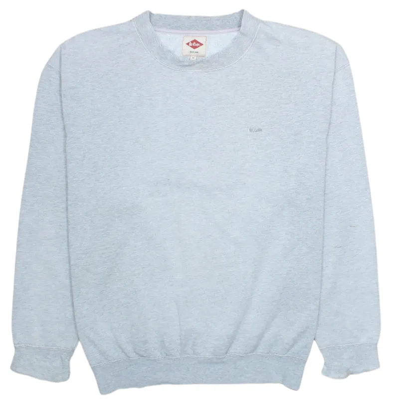 Lee Light Grey Men's Large Crewneck Sweatshirt Fleece Pullover made by Lee
