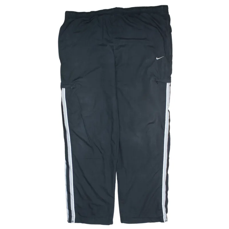 Nike XLarge Black Track Pants Men's White Stripes Swoosh Zip Trousers sold by Vintage Club