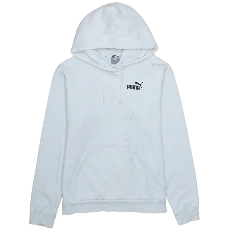Puma Women's 90s Vintage Grey Cotton Hoodie Large with Pockets made by Puma
