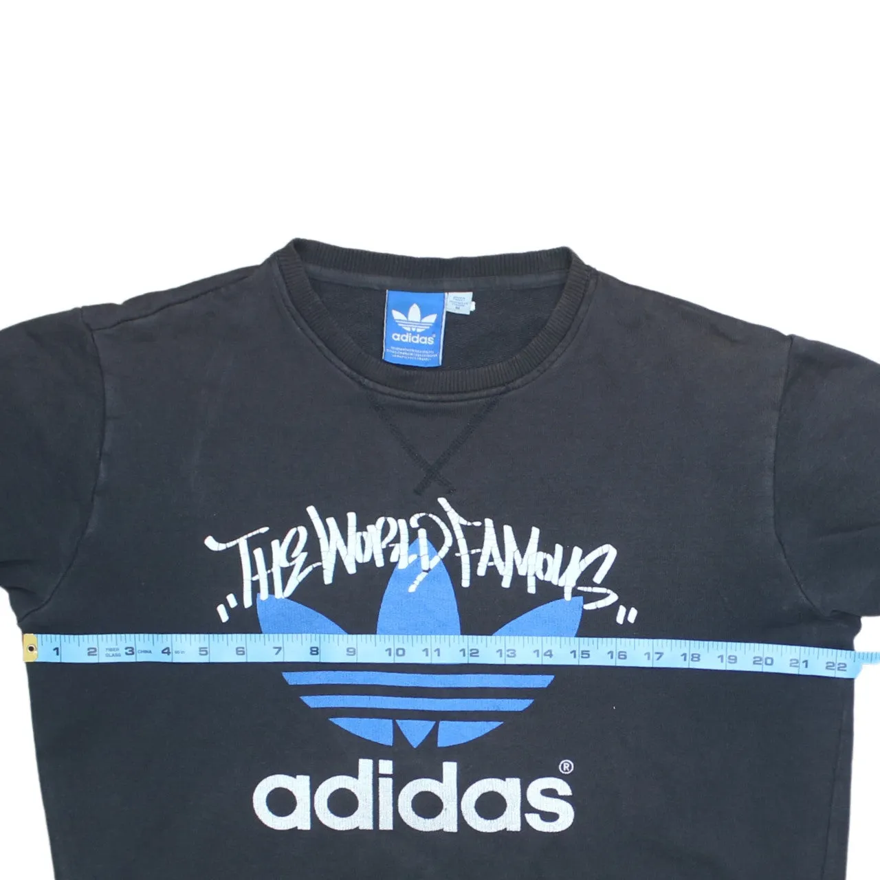Adidas Vintage 90's Spellout Crew Neck Sweatshirt Men's Medium Black sold by Vintage Club product image thumbnail 5