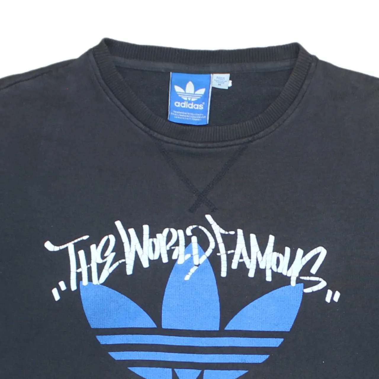 Adidas Vintage 90's Spellout Crew Neck Sweatshirt Men's Medium Black sold by Vintage Club product image thumbnail 3