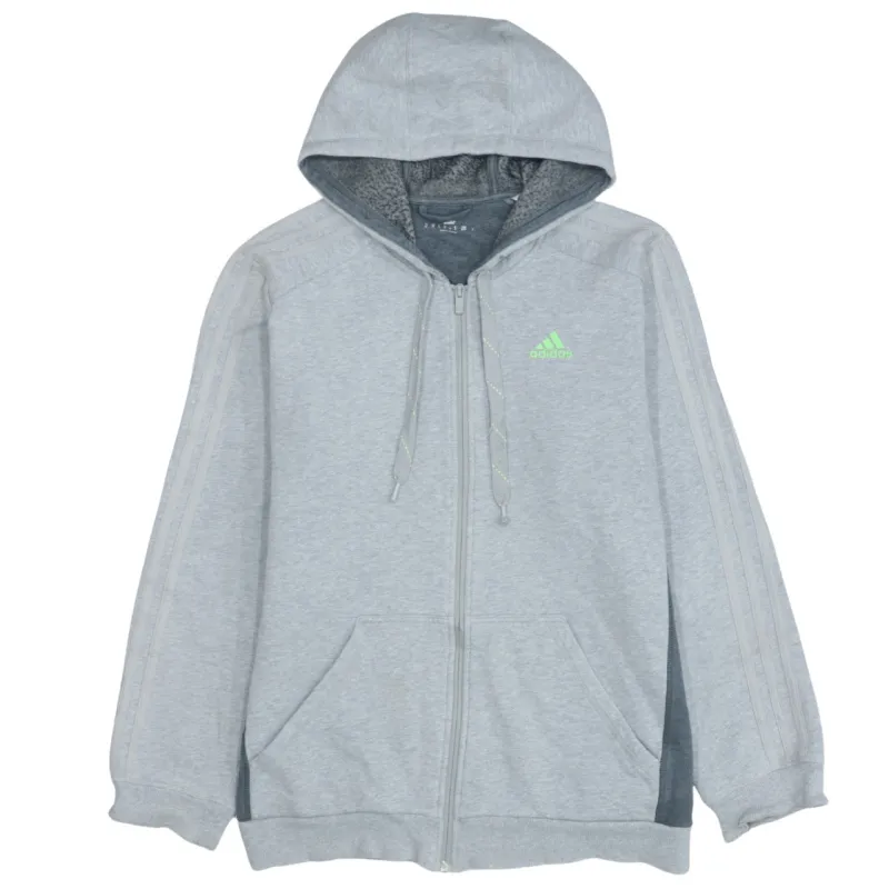Adidas 90s Vintage Men's Hoodie Grey Striped Sleeve Full Zip Medium sold by Vintage Club