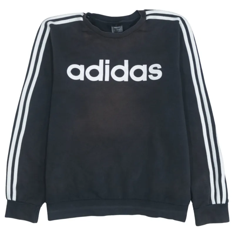 Adidas Men's Vintage 90's Black Spellout Crew Neck Sweatshirt M made by Adidas