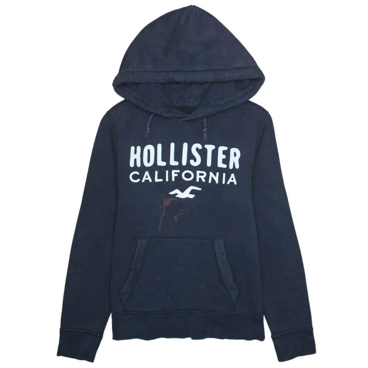 Hollister Men's Black Cotton Medium 90s Spellout Pullover Hoodie sold by Vintage Club