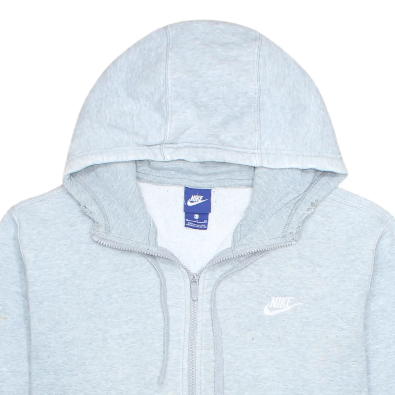 Nike Vintage 90's XL Men Grey Swoosh Full Zip Retro Hoodie True Fit sold by Vintage Club product image thumbnail 3