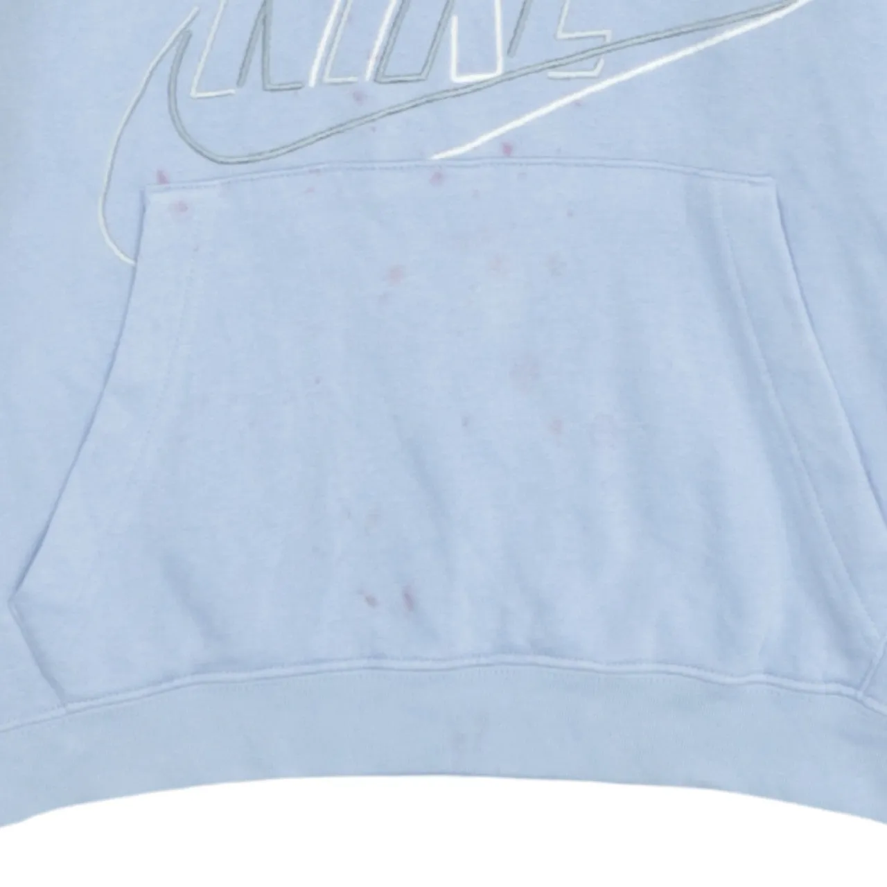 Vintage 90's Nike Women's Blue Cotton Hoodie XLarge Swoosh Pullover sold by Vintage Club product image thumbnail 4