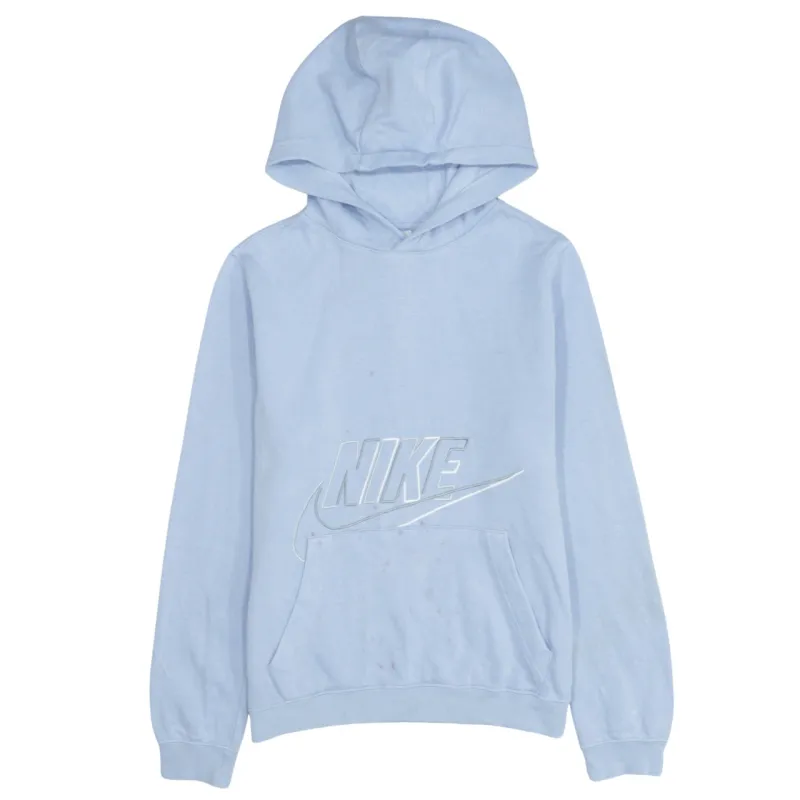 Vintage 90's Nike Women's Blue Cotton Hoodie XLarge Swoosh Pullover sold by Vintage Club