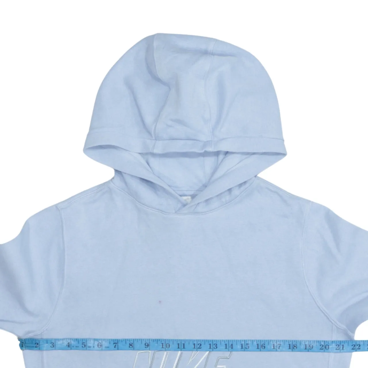 Vintage 90's Nike Women's Blue Cotton Hoodie XLarge Swoosh Pullover sold by Vintage Club product image thumbnail 5