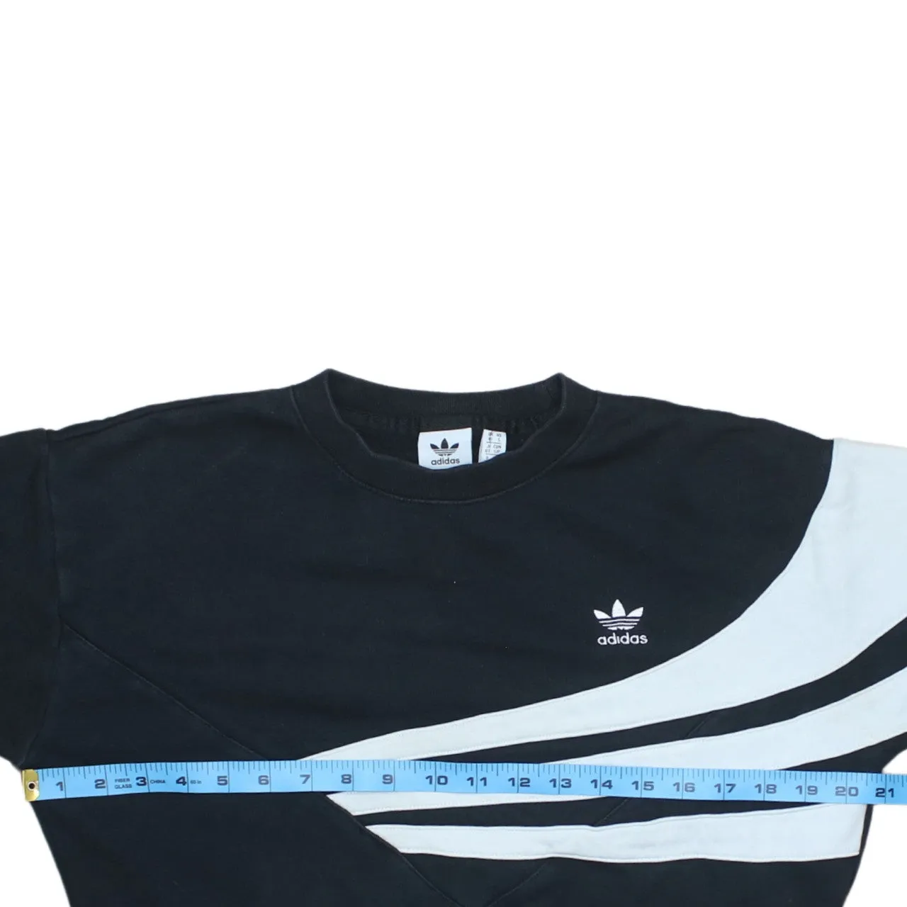 Adidas 90s Black Cotton Crew Neck Sweatshirt Vintage Women's S sold by Vintage Club product image thumbnail 5