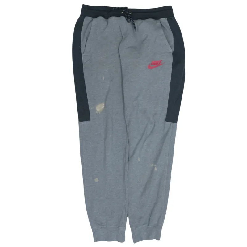 Vintage 90s Nike Grey Cotton Joggers Men's Medium Swoosh Sweatpants made by Nike