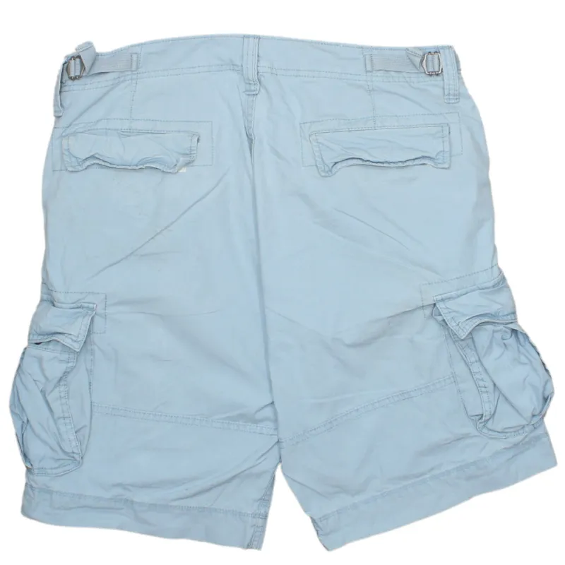 Men's Gap Vintage 90s Blue Baggy Cargo Chino Shorts, Size 34 Cotton sold by Vintage Club