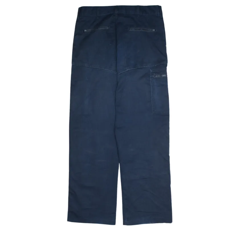 Dickies Navy Blue Work Trousers Men's W32 Multi Zip Pocket Utility Pants sold by Vintage Club