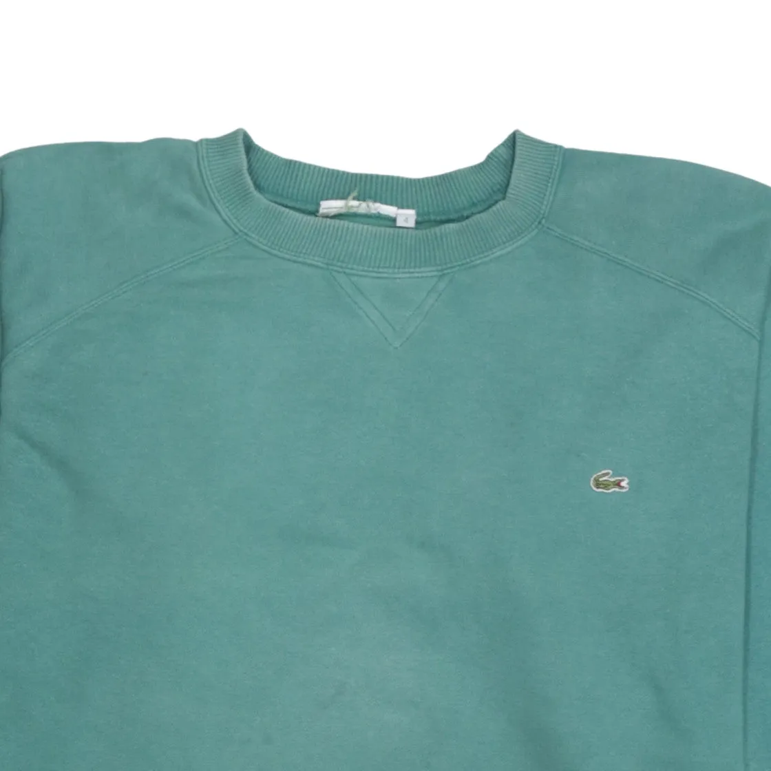 Lacoste Teal Green Sweatshirt Men's XLarge Embroidered Croc Logo Drawstring Hem Pullover Top sold by Vintage Club product image thumbnail 3
