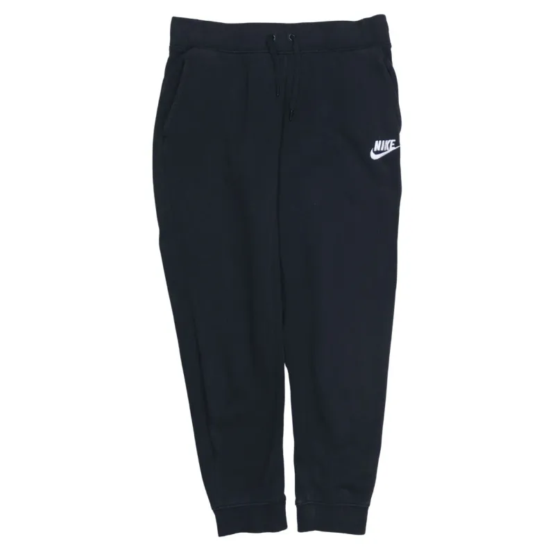 Nike Black Joggers Women’s XLarge Embroidered Swoosh Logo Cuffed Hem Drawstring Sweatpants sold by Vintage Club