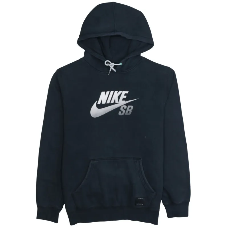Nike Black Hoodie Men's Small Printed Nike SB Logo Front Pocket Pullover Sweatshirt made by Nike