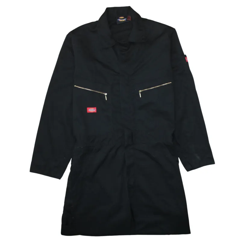 Dickies Black Dangri Men's Medium Zip Pockets Long Sleeve Workwear Coverall Jumpsuit made by Dickies