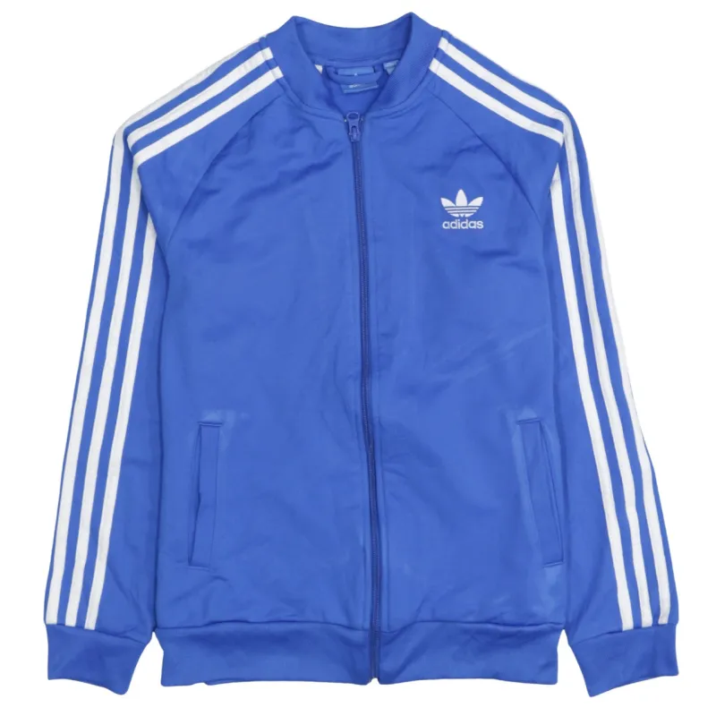 Adidas Royal Blue Track Jacket Men’s Large Trefoil Logo Three Stripe Zip Top sold by Vintage Club