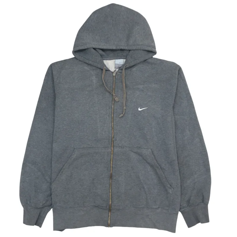 Nike 90s Vintage Swoosh Full Zip Hoodie XLarge Grey Men’s made by Nike
