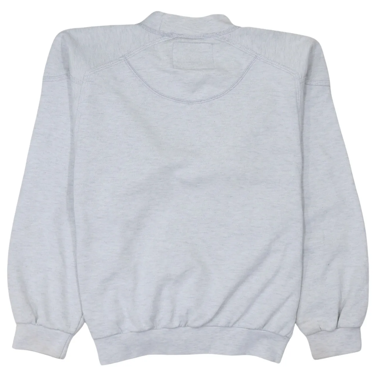 Nike Light Grey Sweatshirt Men's Small Embroidered Chest Logo Ribbed Cuffs Pullover Fleece Top sold by Vintage Club product image thumbnail 2