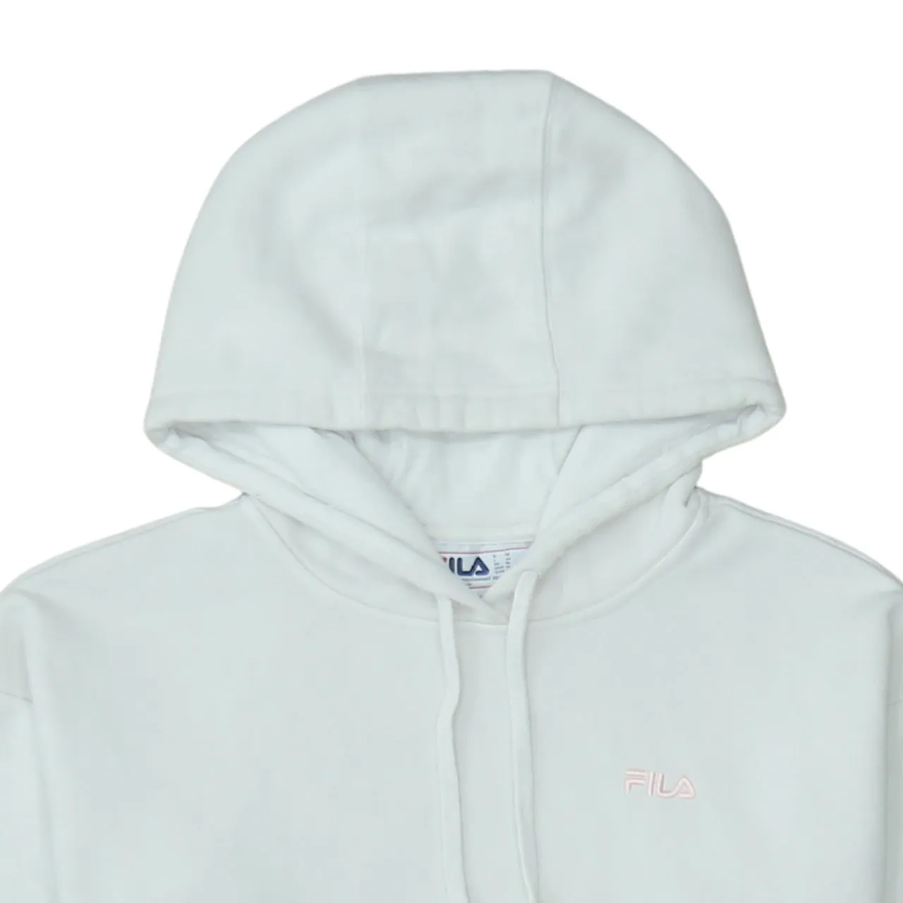 Fila Off White Hoodie Men's Medium Embroidered Chest Logo Front Pocket Pullover Sweatshirt sold by Vintage Club product image thumbnail 3