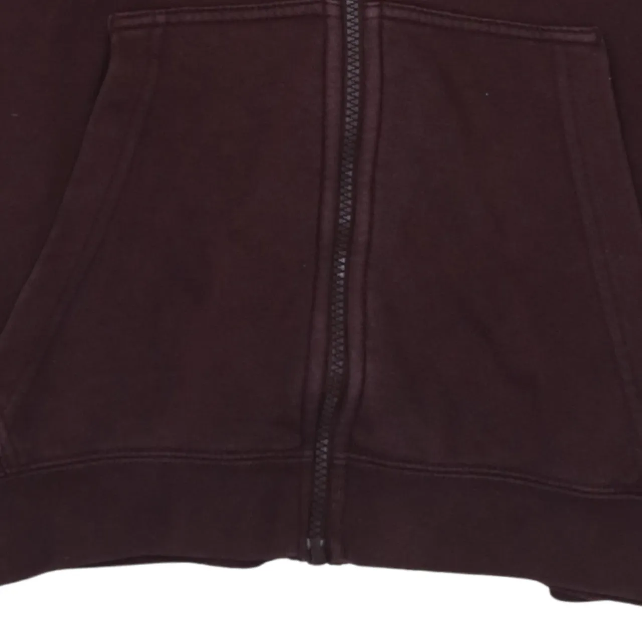 Nike Burgundy Red Full Zip Hoodie Men's Small Embroidered Swoosh Split Pocket Sweatshirt sold by Vintage Club product image thumbnail 4