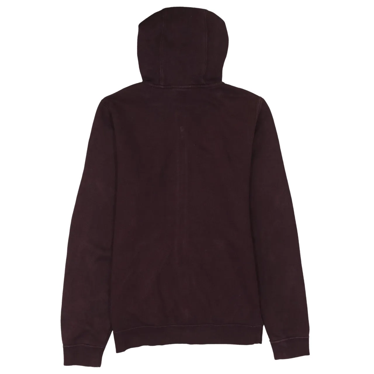 Nike Burgundy Red Full Zip Hoodie Men's Small Embroidered Swoosh Split Pocket Sweatshirt sold by Vintage Club product image thumbnail 2