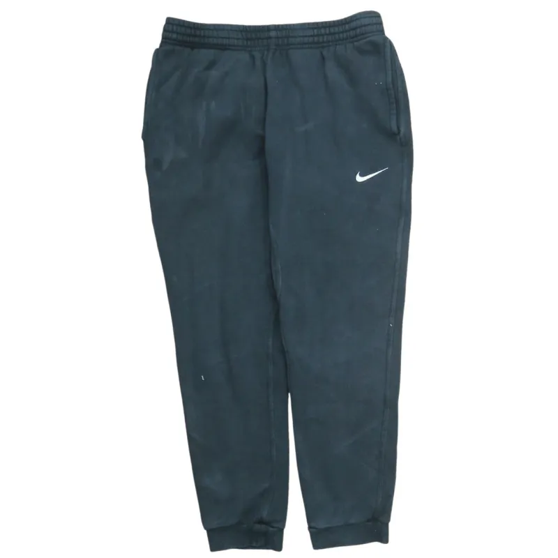 Nike Black Joggers Men's Medium Embroidered Swoosh Elasticated Waist Cuffed Sweatpants sold by Vintage Club