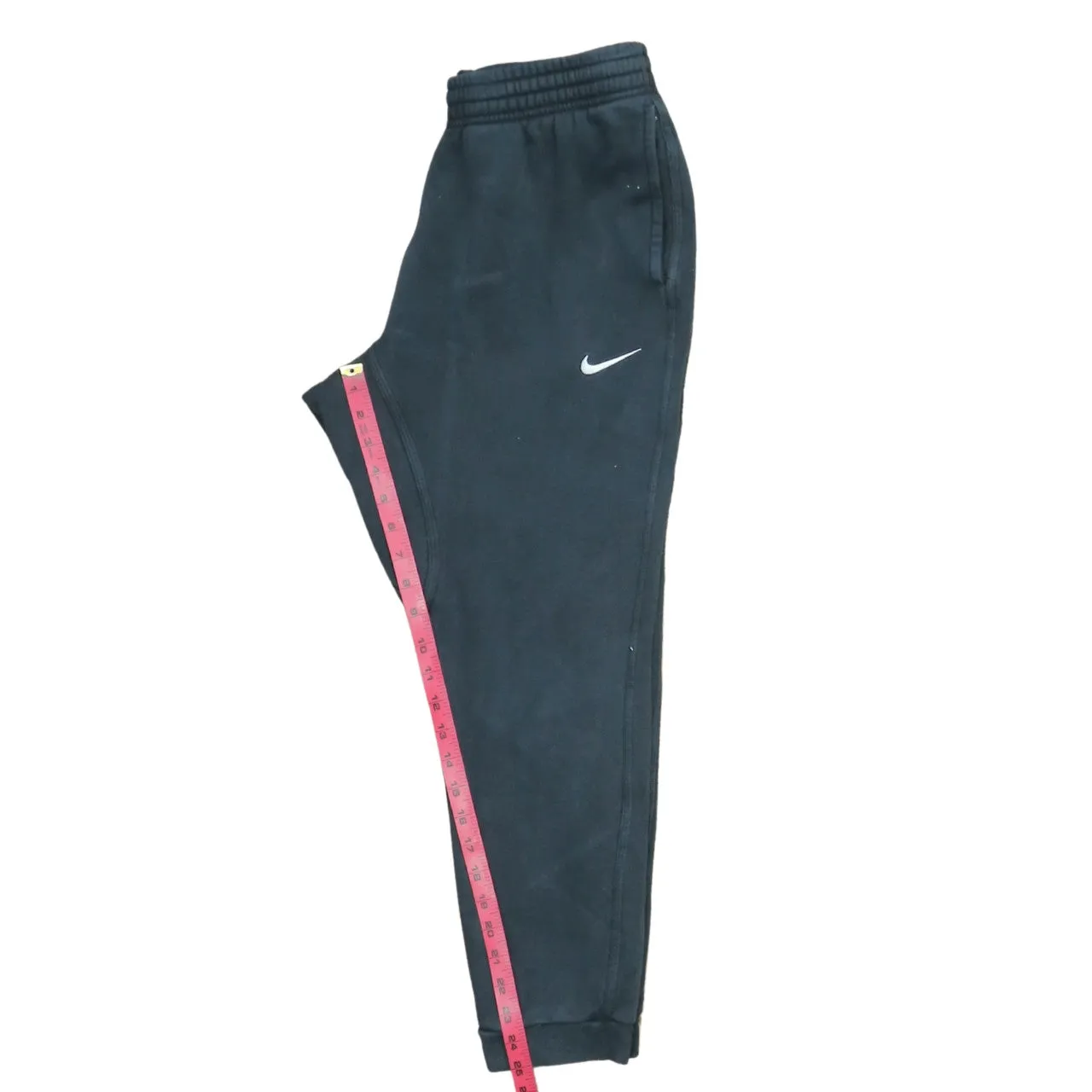 Nike Black Joggers Men's Medium Embroidered Swoosh Elasticated Waist Cuffed Sweatpants sold by Vintage Club product image thumbnail 5