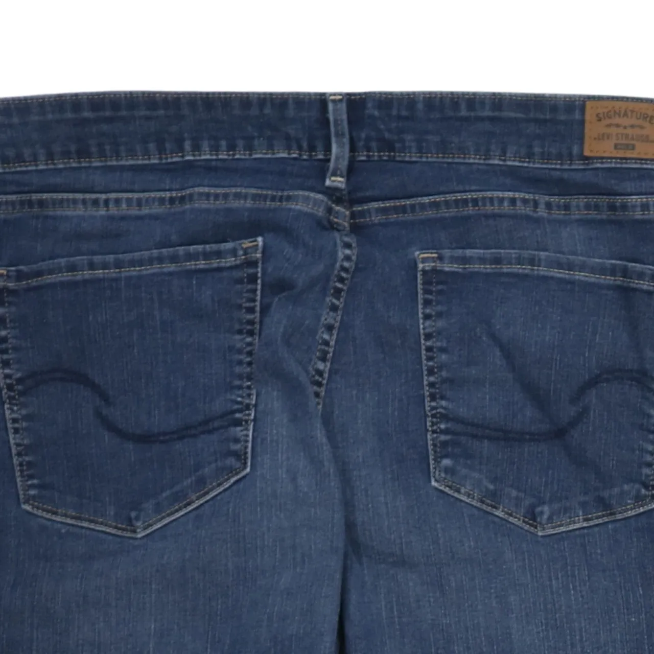 Signature Blue Jeans Men's 33 Mid Wash Straight Leg Five Pocket Denim Trousers sold by Vintage Club product image thumbnail 3