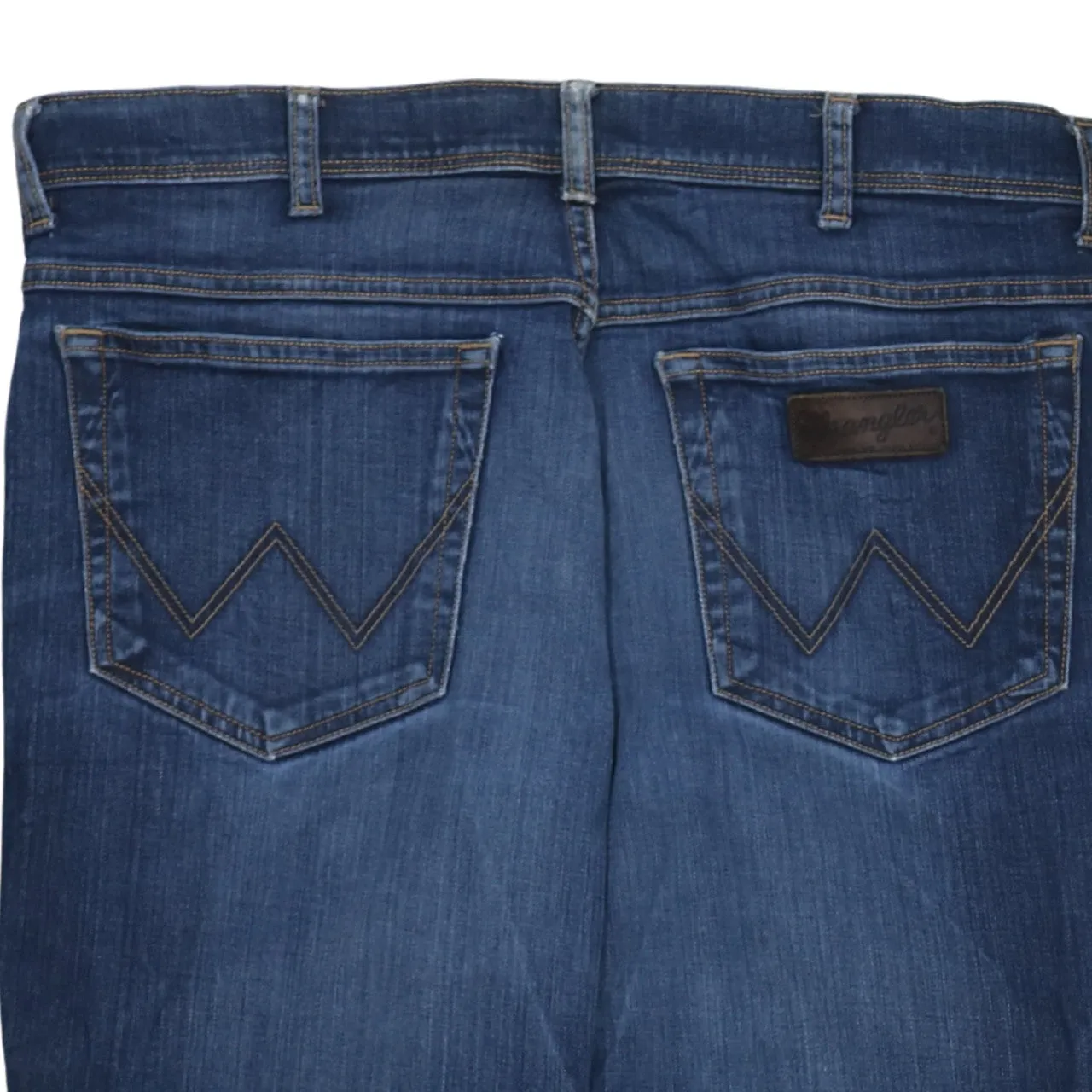 Wrangler Dark Blue Jeans Men's 36 Straight Leg Five Pocket Denim Trousers sold by Vintage Club product image thumbnail 3