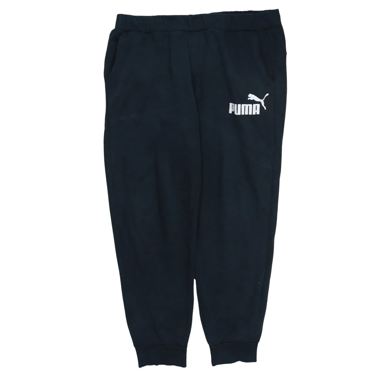 Puma Black Joggers Men’s XLarge Printed Logo Elastic Waist Cuffed Sweatpants sold by Vintage Club