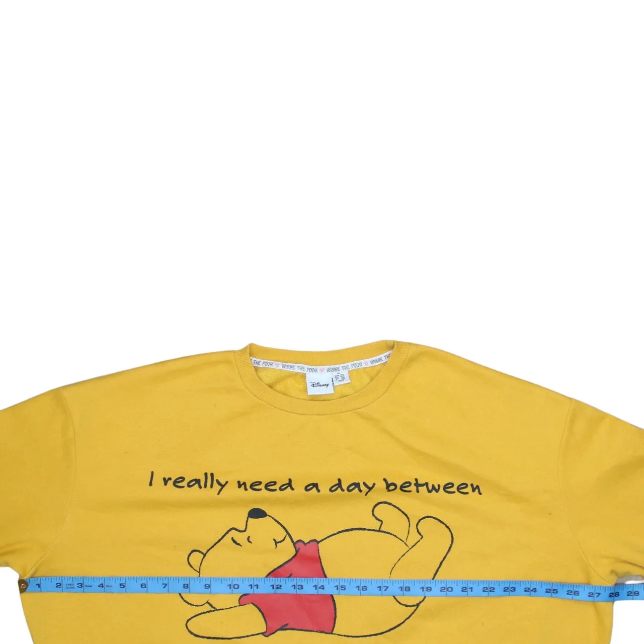 Disney Yellow Sweatshirt Women’s XLarge Printed Winnie The Pooh Graphic Slogan Pullover Top sold by Vintage Club product image thumbnail 5