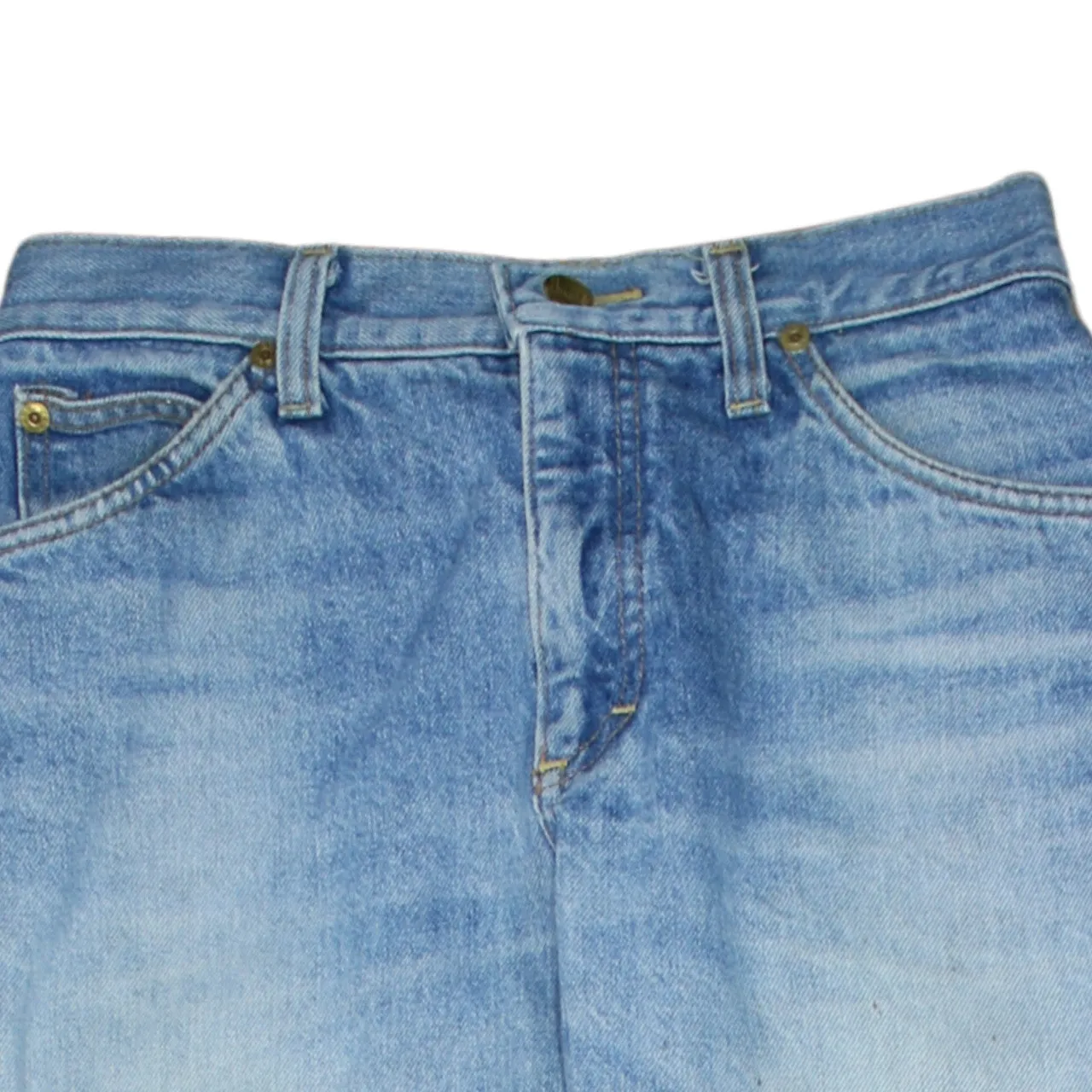 Lee Light Blue Jeans Men's 28 Straight Leg Five Pocket Leather Patch Denim Pants sold by Vintage Club product image thumbnail 3