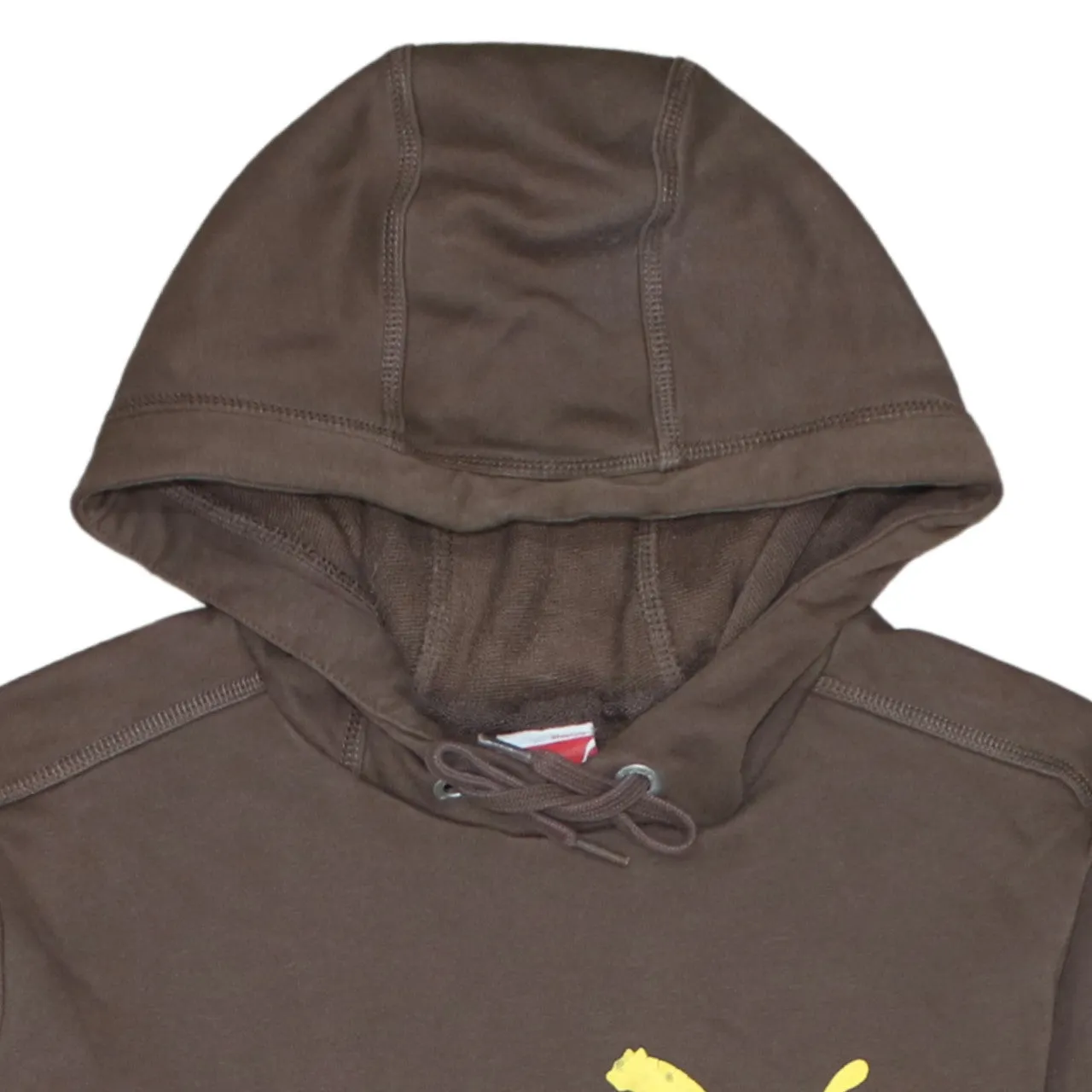 Puma Brown Hoodie Men's Small Printed Yellow Logo Front Pocket Pullover Sweatshirt sold by Vintage Club product image thumbnail 3
