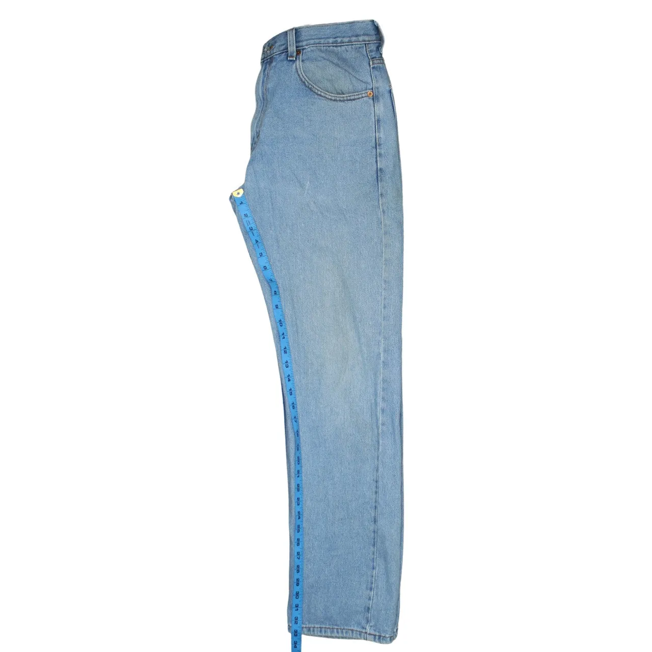 Levi's Light Blue Jeans Men's 34 Regular Fit Straight Leg Five Pocket Denim Pants sold by Vintage Club product image thumbnail 5