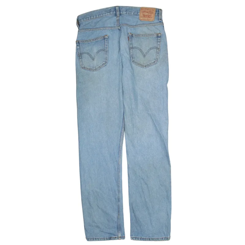 Levi's Light Blue Jeans Men's 34 Regular Fit Straight Leg Five Pocket Denim Pants sold by Vintage Club