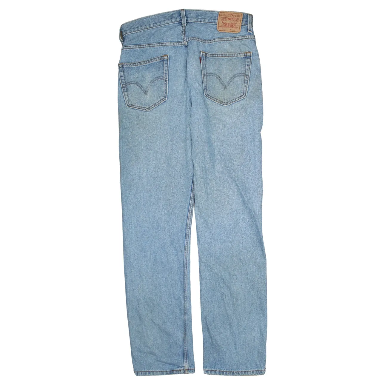 Levi's Light Blue Jeans Men's 34 Regular Fit Straight Leg Five Pocket Denim Pants sold by Vintage Club