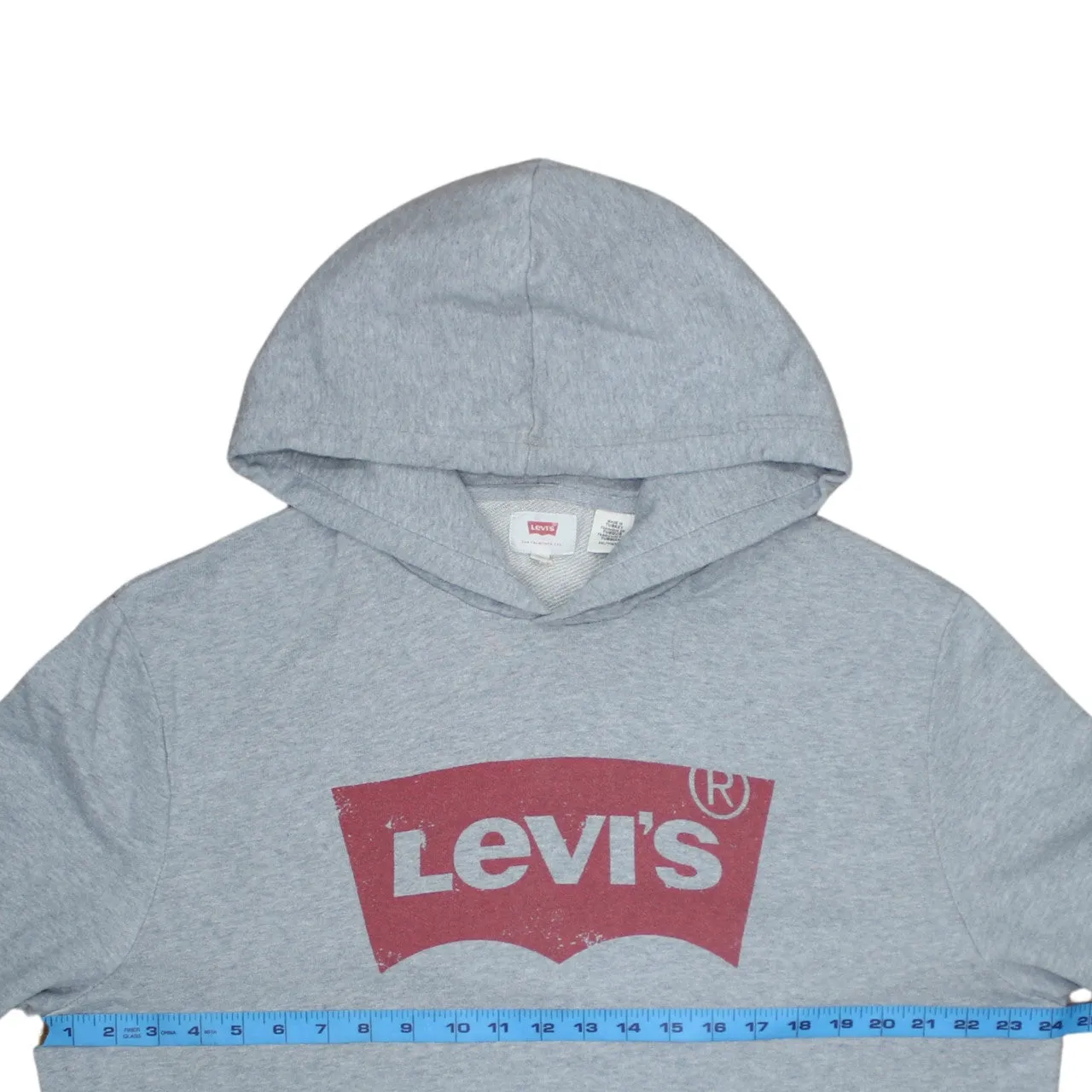 Levi's Grey Hoodie Women's XXLarge Printed Batwing Logo Front Pocket Pullover Sweatshirt sold by Vintage Club product image thumbnail 5